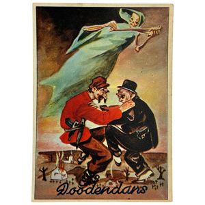 Original WWII Flemish 'Volksverwering' postcard