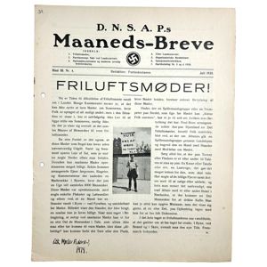 Original WWII Danish DNSAP Maaneds-Breve magazine