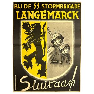 Original WWII Flemish SS Stormbrigade 'Langemarck' volunteer poster