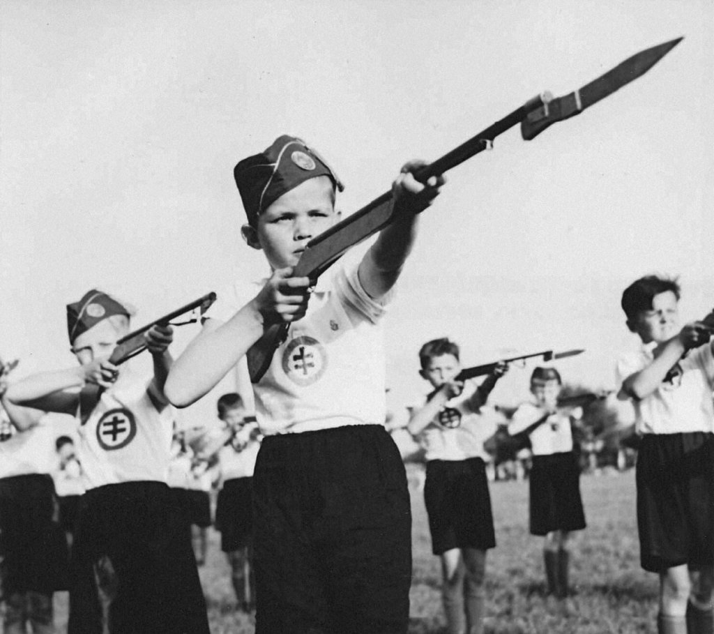 Original WWII Slovakian collaboration Hlinka Youth overseas cap — image 10