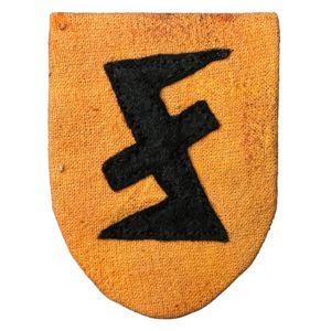 Original WWII Flemish NSKK/Zwarte Brigade shield