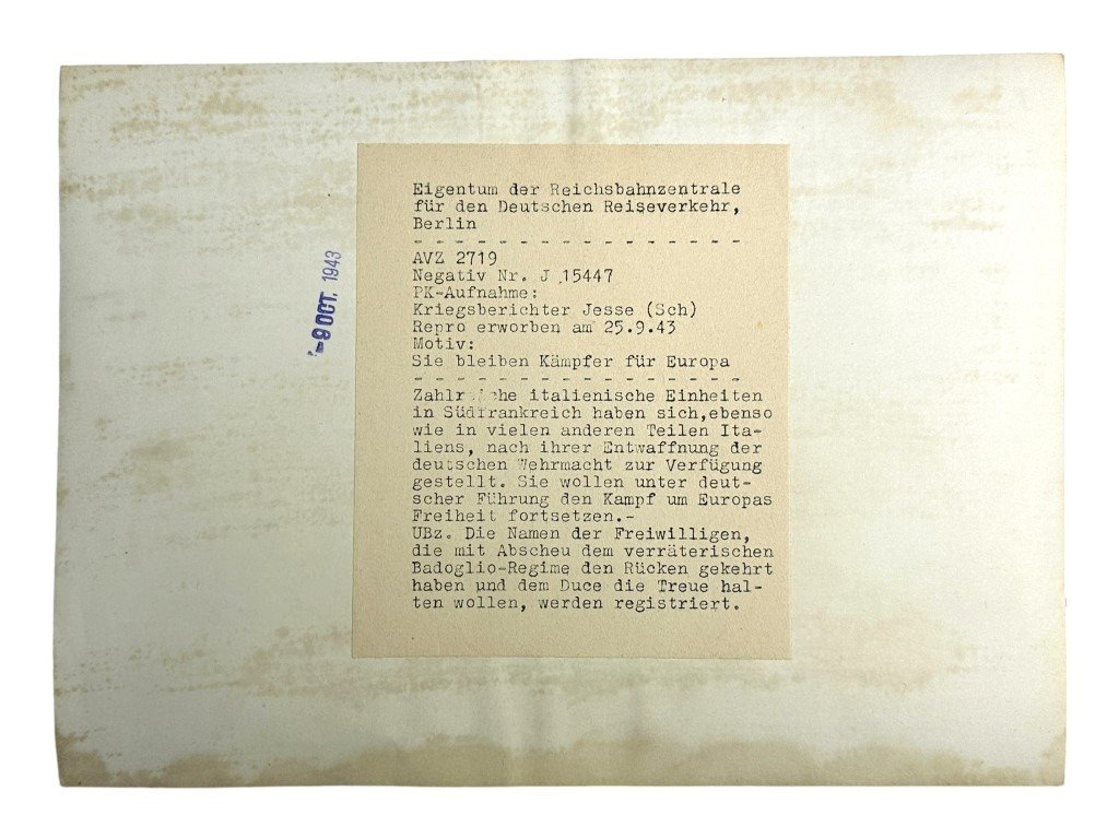 Original WWII German large size photo – Italian soldiers in the South of France who are continuing to fight for Germany — image 5