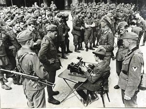 Original WWII German large size photo – Italian soldiers in …