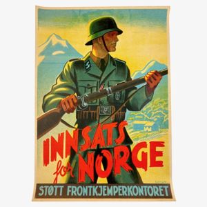 Original WWII Norwegian Waffen-SS poster 'Innsats for Norge'