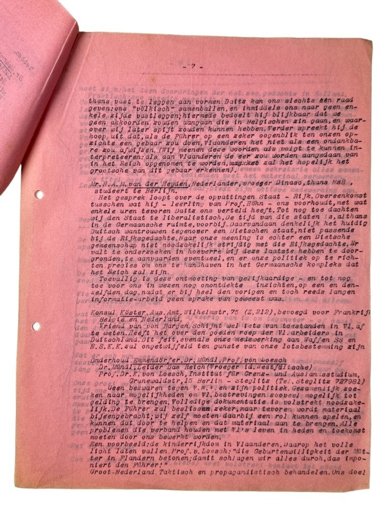 Original WWII Flemish VNV report from Berlin in June 1941 — image 14
