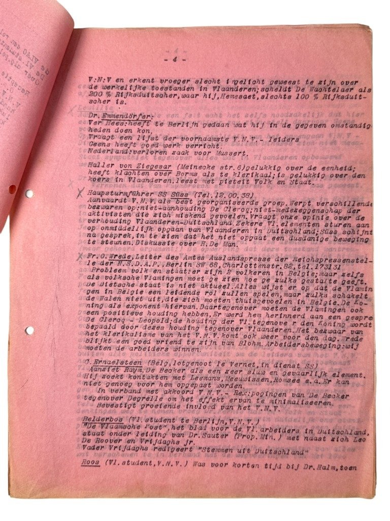 Original WWII Flemish VNV report from Berlin in June 1941 — image 8