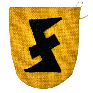 Original WWII Flemish NSKK/Zwarte Brigade shield
