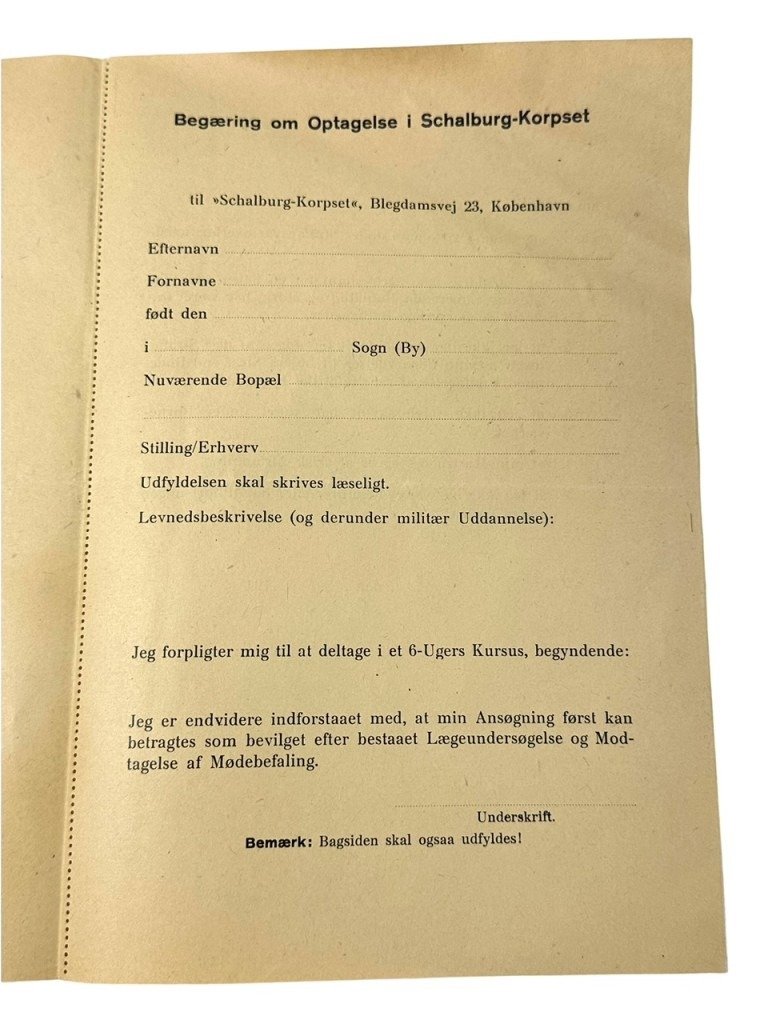 Original WWII Danish SS-Schalburgkorps leaflet — image 7