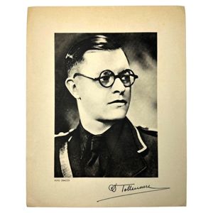 Original WWII Flemish collaboration photo portrait print of Reimond Tollenaere