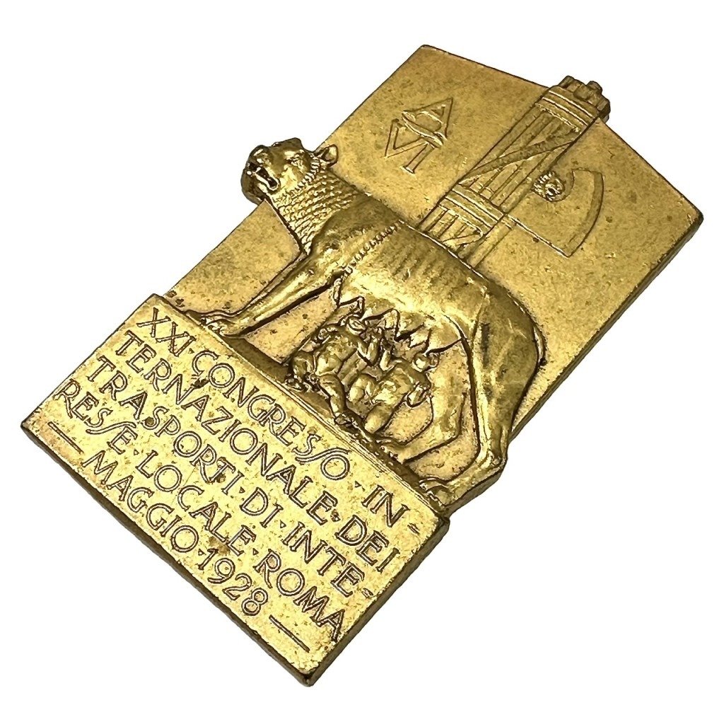 Original 1928 Italian fascist pin for event in Rome — image 2