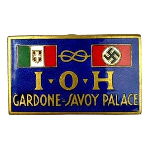 Original WWII Italian-German enameled cooperation pin