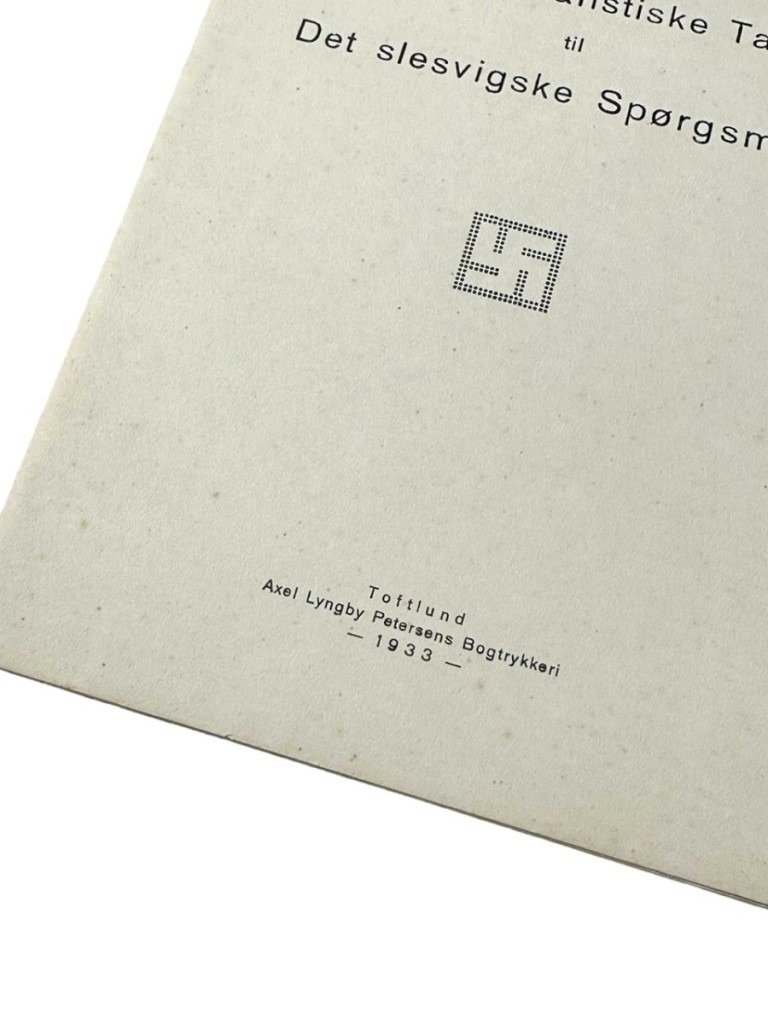 Original Early 1933 DNSAP brochure 'Slesvigske spørgsmål' — image 5