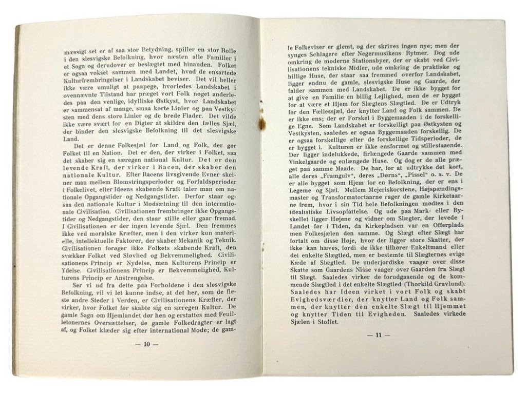 Original Early 1933 DNSAP brochure 'Slesvigske spørgsmål' — image 9