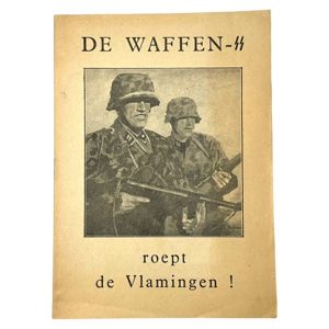 Original WWII Flemish Waffen-SS recruitment booklet