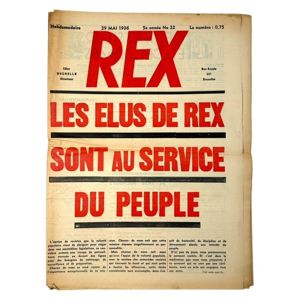 Original WWII Walloon REX collaboration newspaper