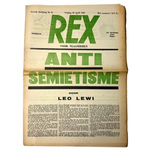 Original WWII Flemish REX Vlaanderen collaboration newspaper