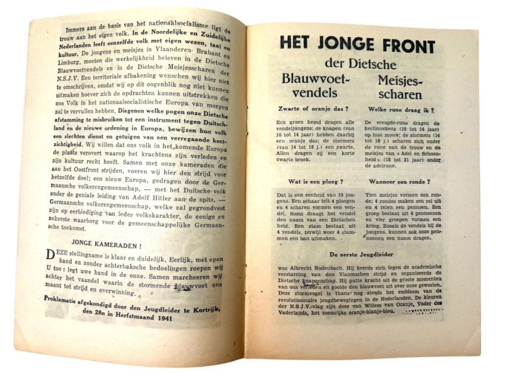 Original WWII Flemish NSJV collaboration brochure — image 14