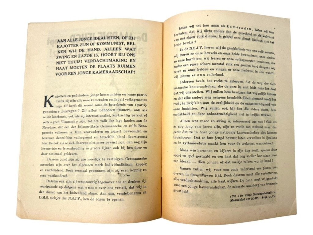 Original WWII Flemish NSJV collaboration brochure — image 8