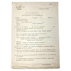 Original WWII Flemish 'Algemeene SS Vlaanderen' registration form
