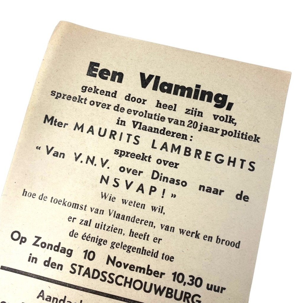 Originele WWII Vlaamse NSVAP flyer — image 2