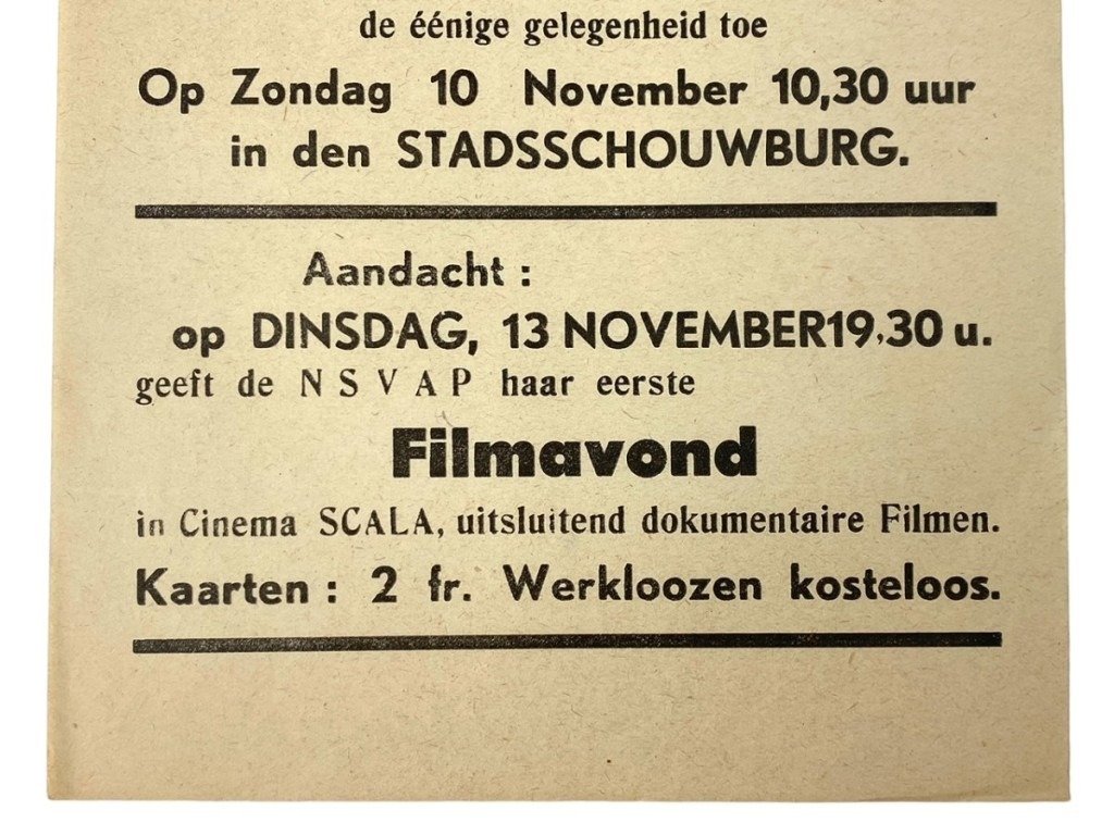 Originele WWII Vlaamse NSVAP flyer — image 4