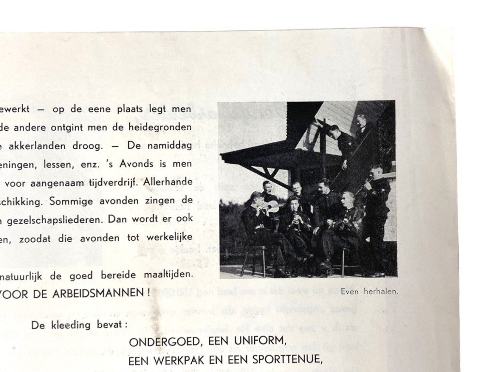 Original WWII Flemish 'Vrijwillige Arbeidsdienst voor Vlaanderen' Flyer — image 5