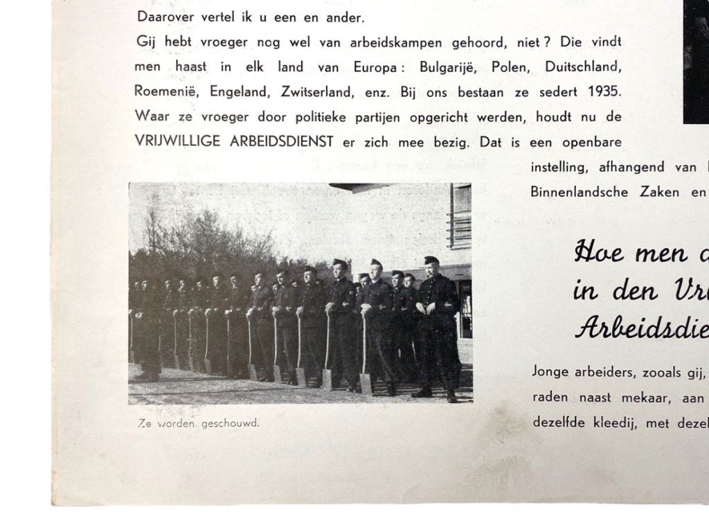 Original WWII Flemish 'Vrijwillige Arbeidsdienst voor Vlaanderen' Flyer — image 6