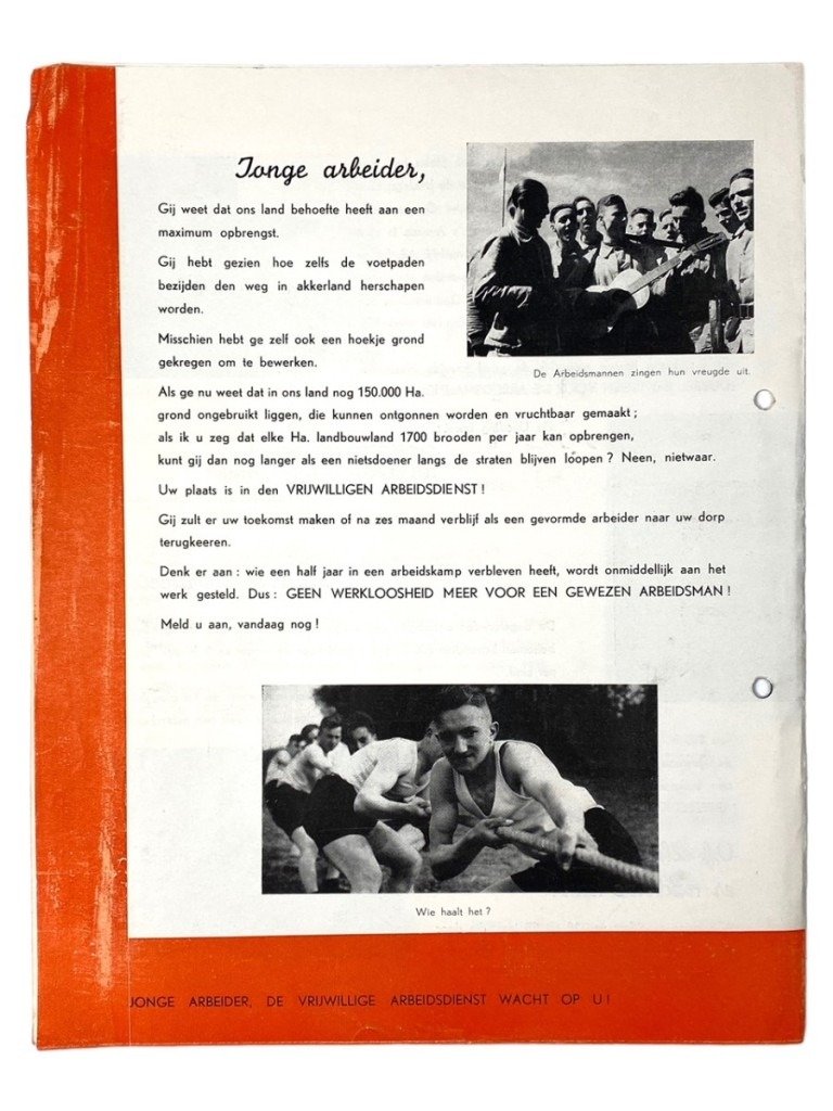 Original WWII Flemish 'Vrijwillige Arbeidsdienst voor Vlaanderen' Flyer — image 7