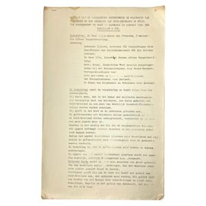 Original WWII Dutch documents about the meeting regarding the evacuation …