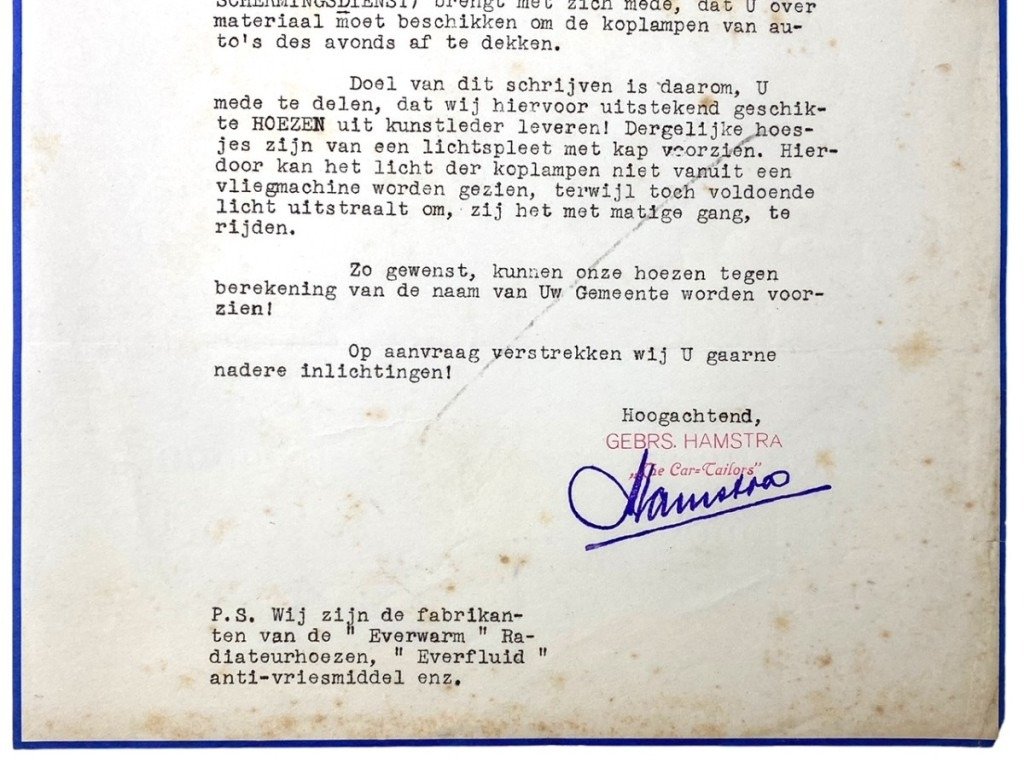 Original WWII Dutch Luchtbeschermingsdienst document from Weesp (Noord-Holland) — image 4