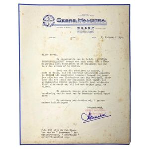 Original WWII Dutch Luchtbeschermingsdienst document from Weesp (Noord-Holland)