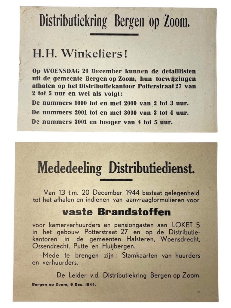 Original WWII Dutch distribution service posters from Bergen op Zoom — image 2