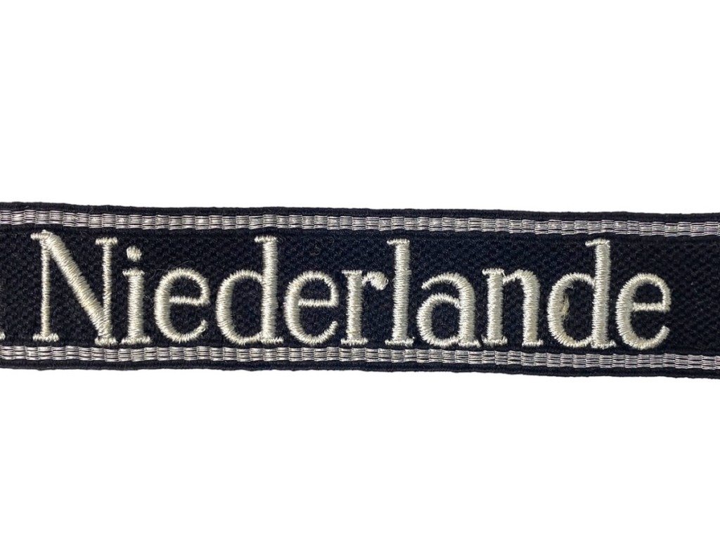 Original WWII Dutch SS-Freiwilligen Legion Niederlande cuff title — image 7