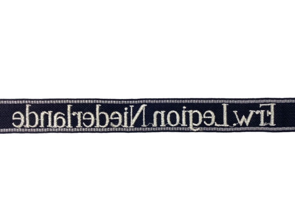 Original WWII Dutch SS-Freiwilligen Legion Niederlande cuff title — image 8