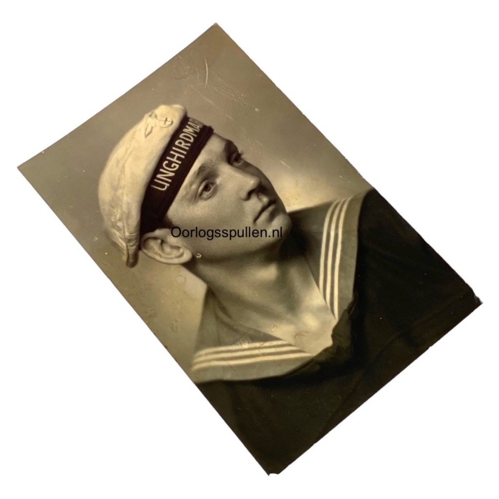 Original WWII Norwegian Unghirdmarine Ungdom portrait photo — image 3