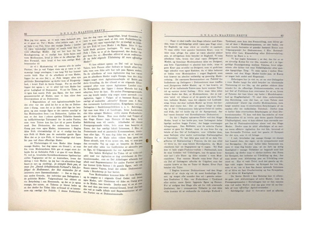 Original WWII Danish DNSAP Maaneds-Breve magazine – March 1936 — image 4