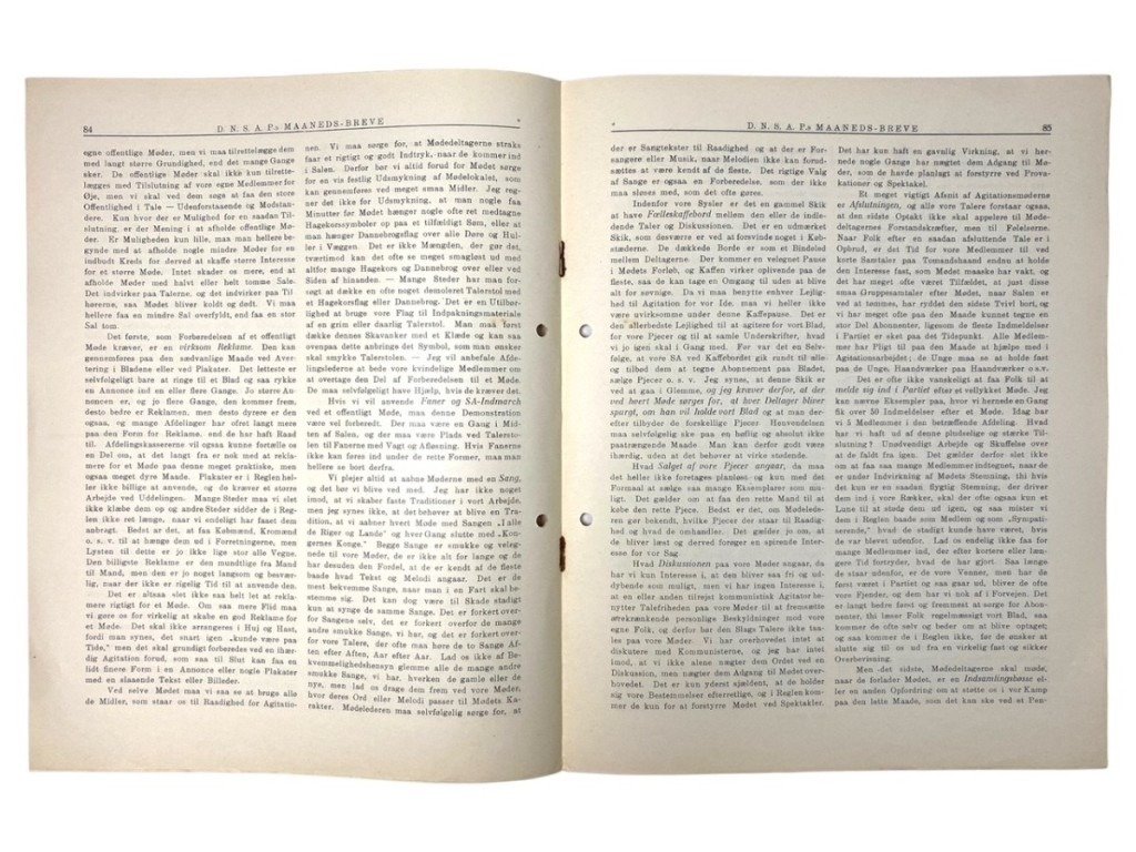 Original WWII Danish DNSAP Maaneds-Breve magazine – March 1936 — image 6