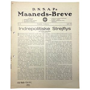 Original WWII Danish DNSAP Maaneds-Breve magazine – April 1936