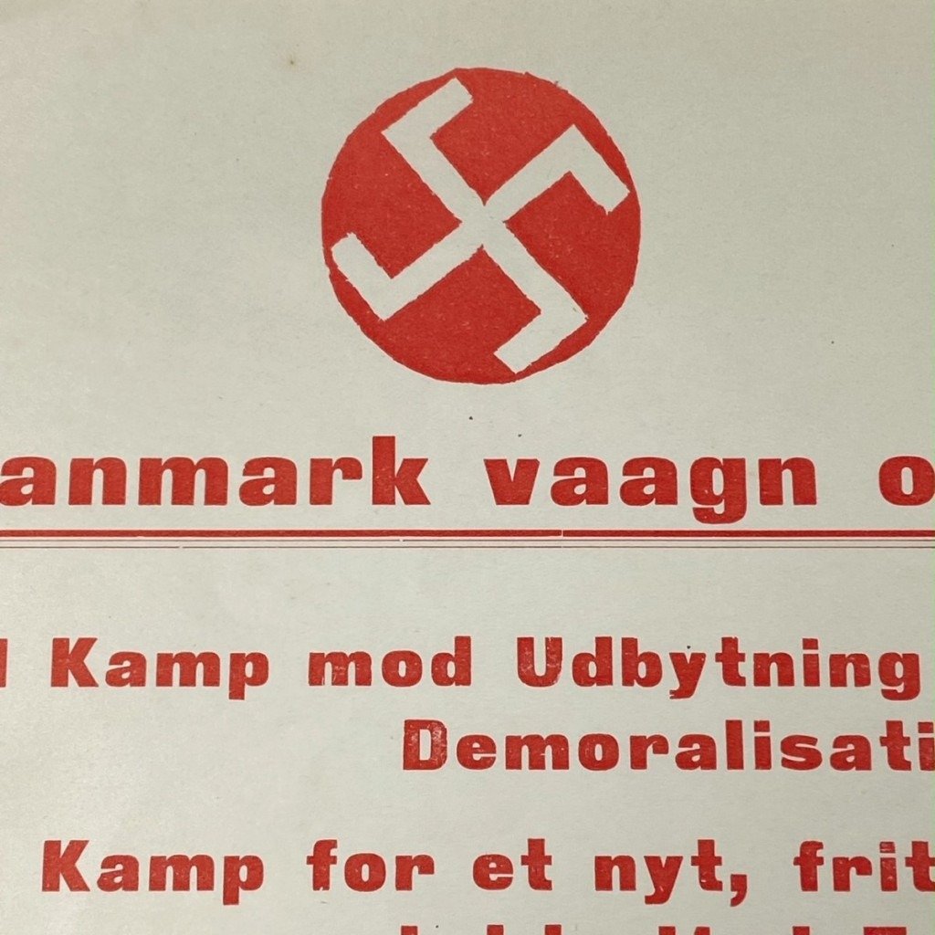 Original WWII Danish DNSAP 'Danmark vaagn op!' Flyer — image 3