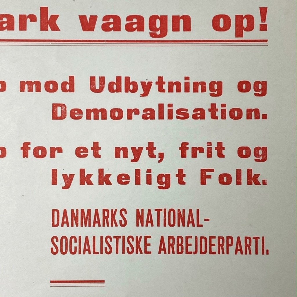 Original WWII Danish DNSAP 'Danmark vaagn op!' Flyer — image 4