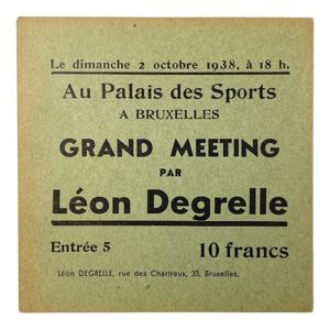 Original WWII Walloon REX entrance ticket