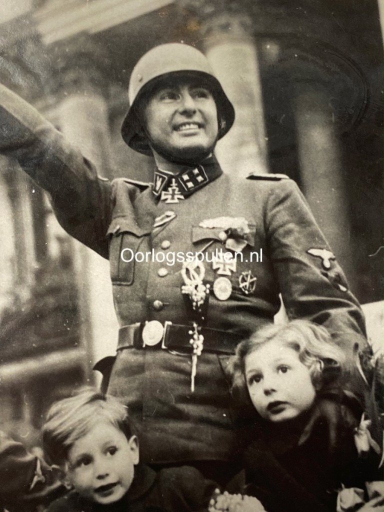 Original WWII Walloon Waffen-SS photo of Leon Degrelle in Brussels — image 2