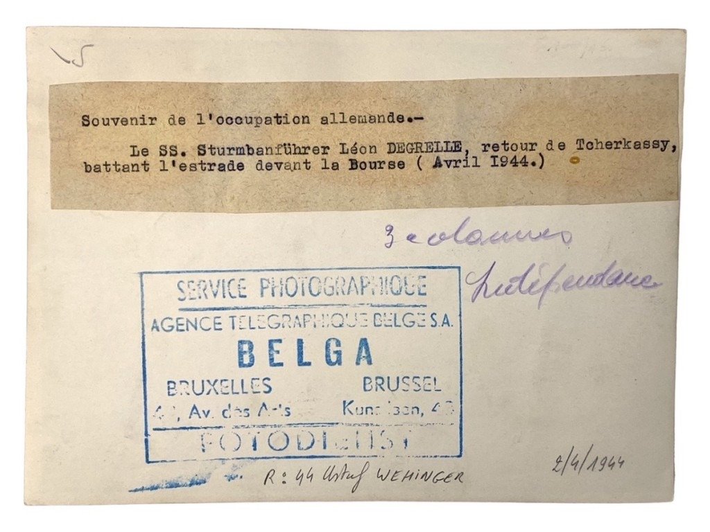 Original WWII Walloon Waffen-SS photo of Leon Degrelle in Brussels — image 3