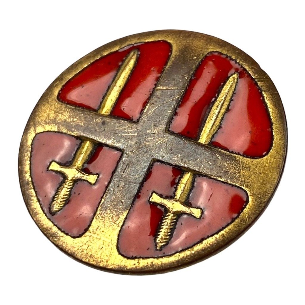 Original WWII Norwegian Nasjonal Samling enameled 'Rikshird' pin — image 2