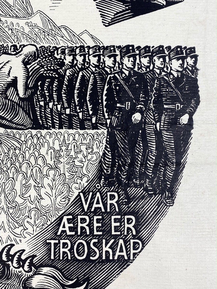 Original WWII Germanske SS Norge poster — image 11