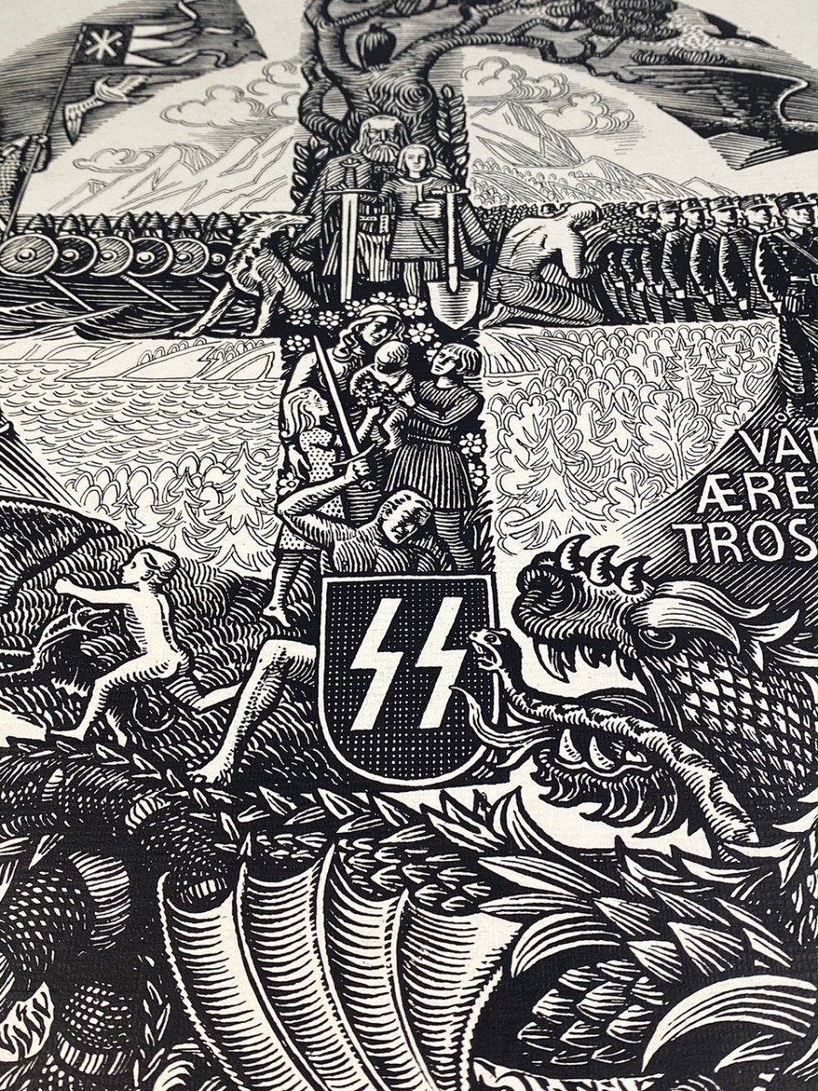 Original WWII Germanske SS Norge poster — image 15