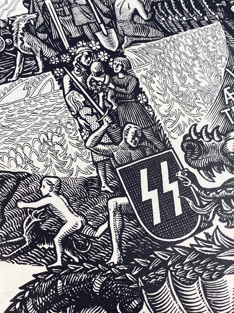 Original WWII Germanske SS Norge poster — image 9