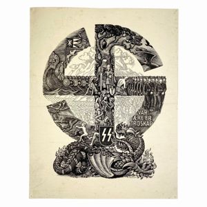 Original WWII Germanske SS Norge poster