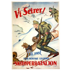 Original WWII Norwegian Waffen-SS poster 'Vi seirer! Bli med Den …