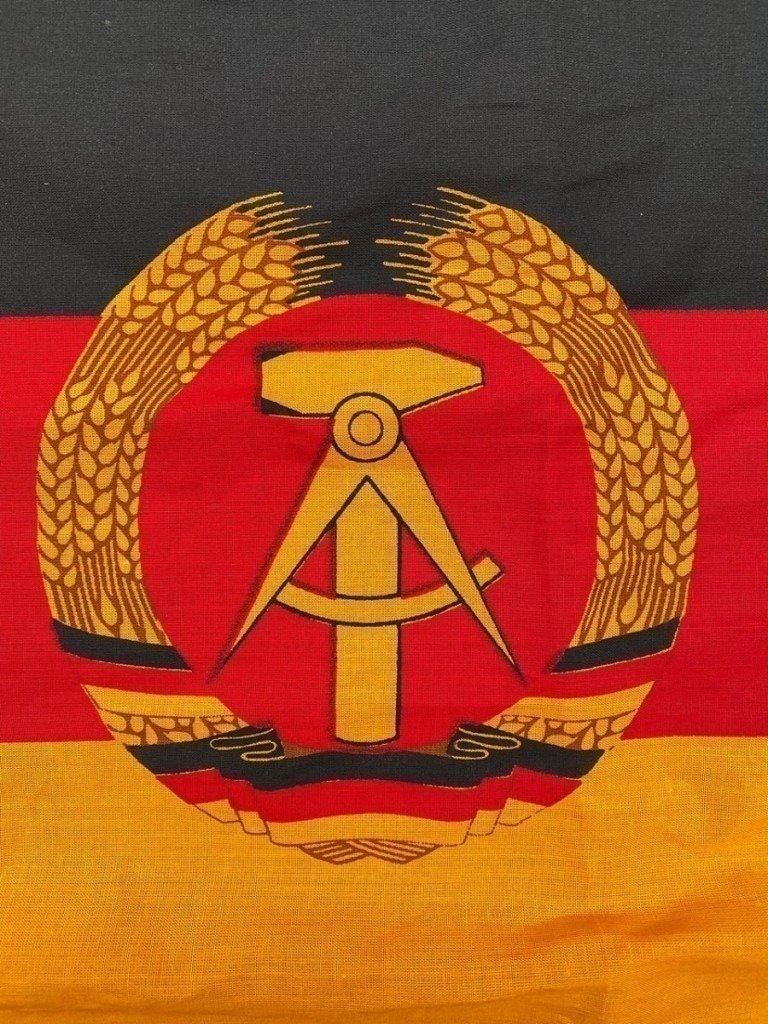 Original German DDR roll of flag fabric — image 2